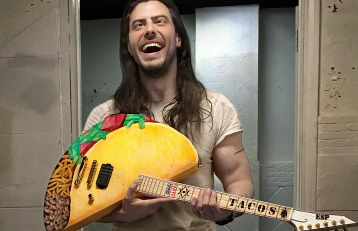 Andrew W.K. celebrates National Taco Day with new taco-shaped guitar